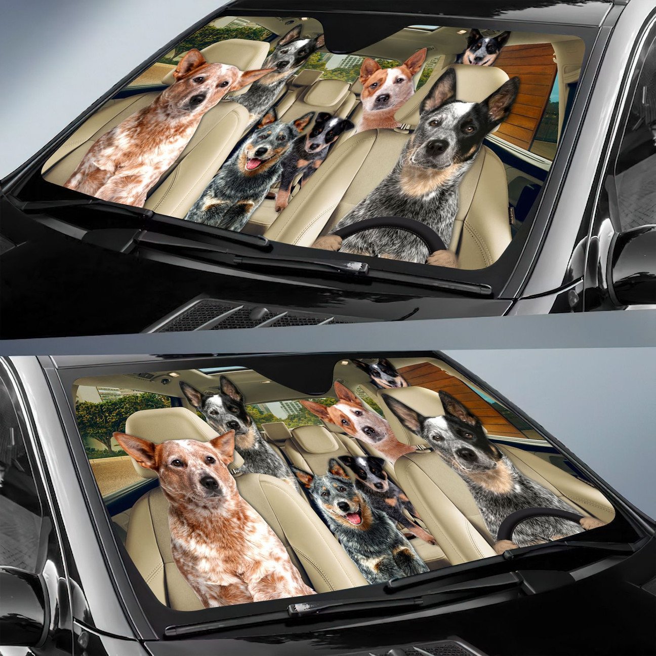 AUSTRALIAN CATTLE DOG All Over Printed 3D Sun Shade