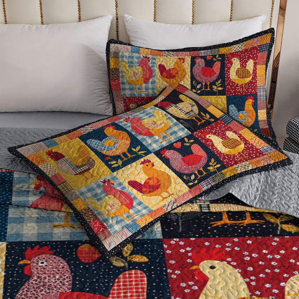 All Season Quilt 3-Piece Set Chicken Color Smile