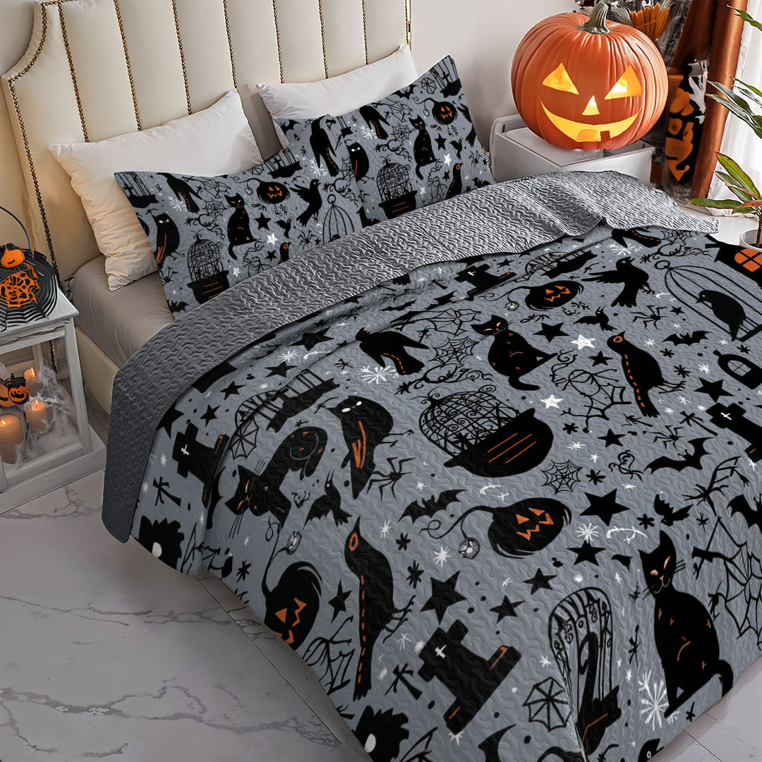 All Season Quilt 3-Piece Set Spooky Shadow