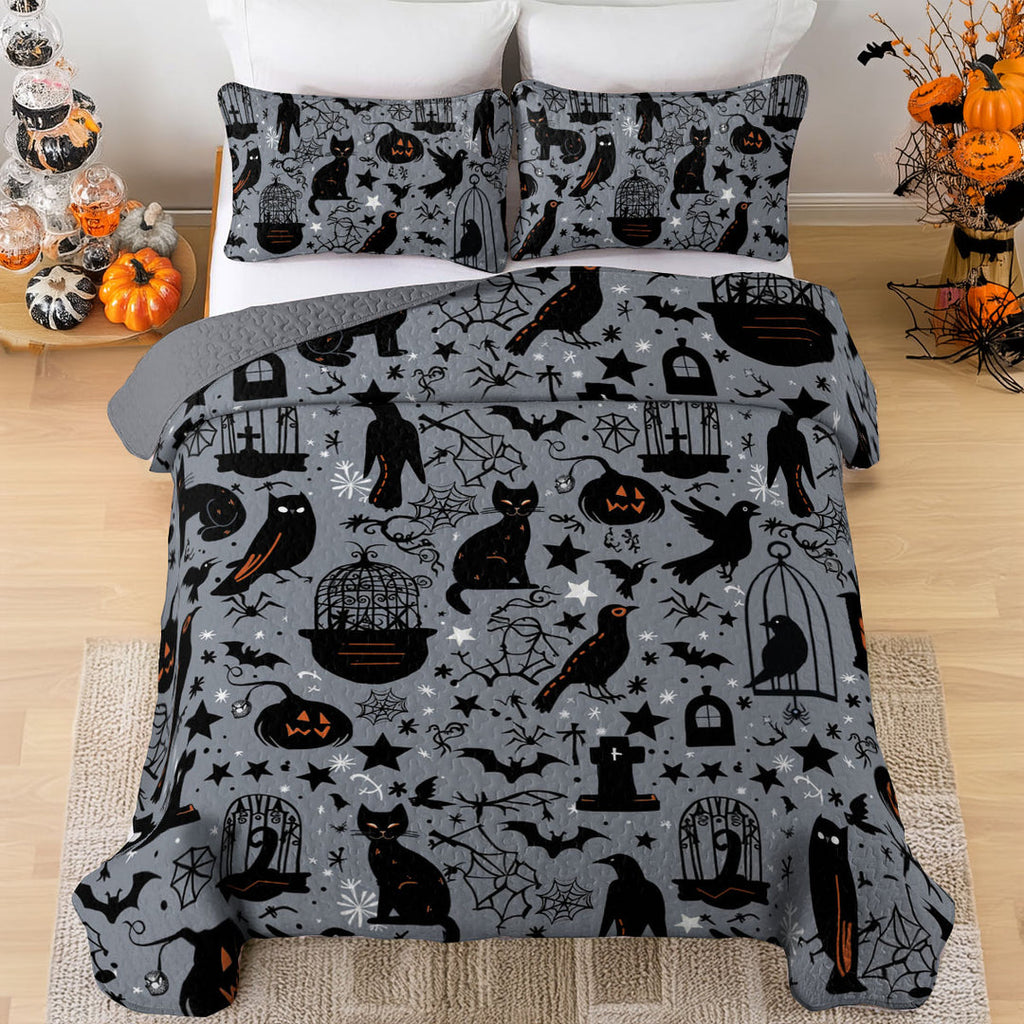 All Season Quilt 3-Piece Set Spooky Shadow