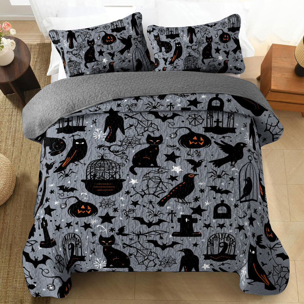 All Season Quilt 3-Piece Set Spooky Shadow
