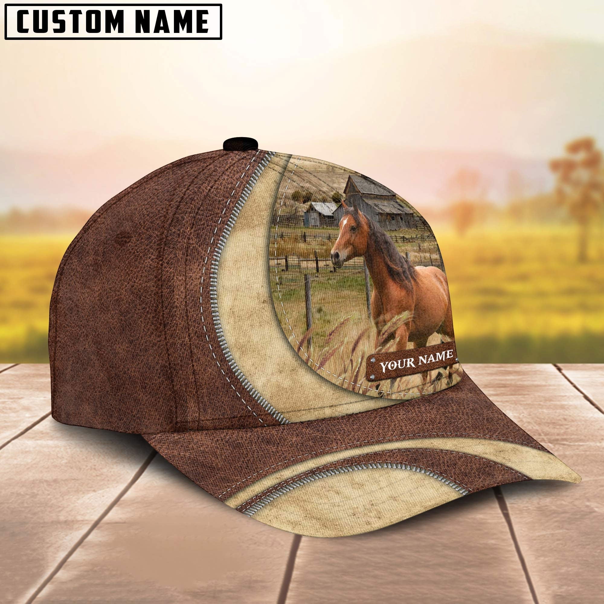 Horse Customized Name Farm Barn Cap