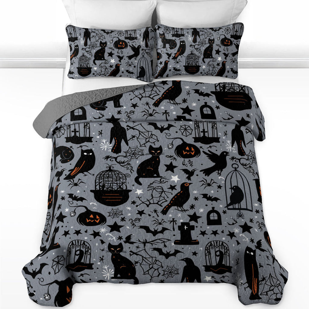 All Season Quilt 3-Piece Set Spooky Shadow