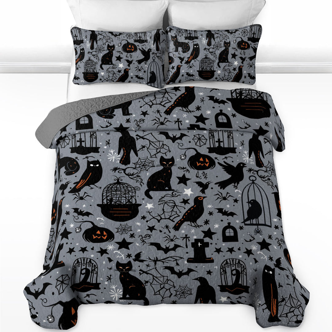 All Season Quilt 3-Piece Set Spooky Shadow
