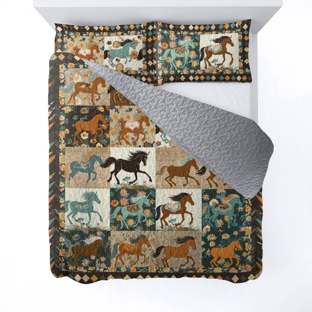 All Season Quilt 3-Piece Set Horse Heaven