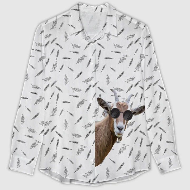 Unique Goat Peeking Printed 3D Casual Shirt