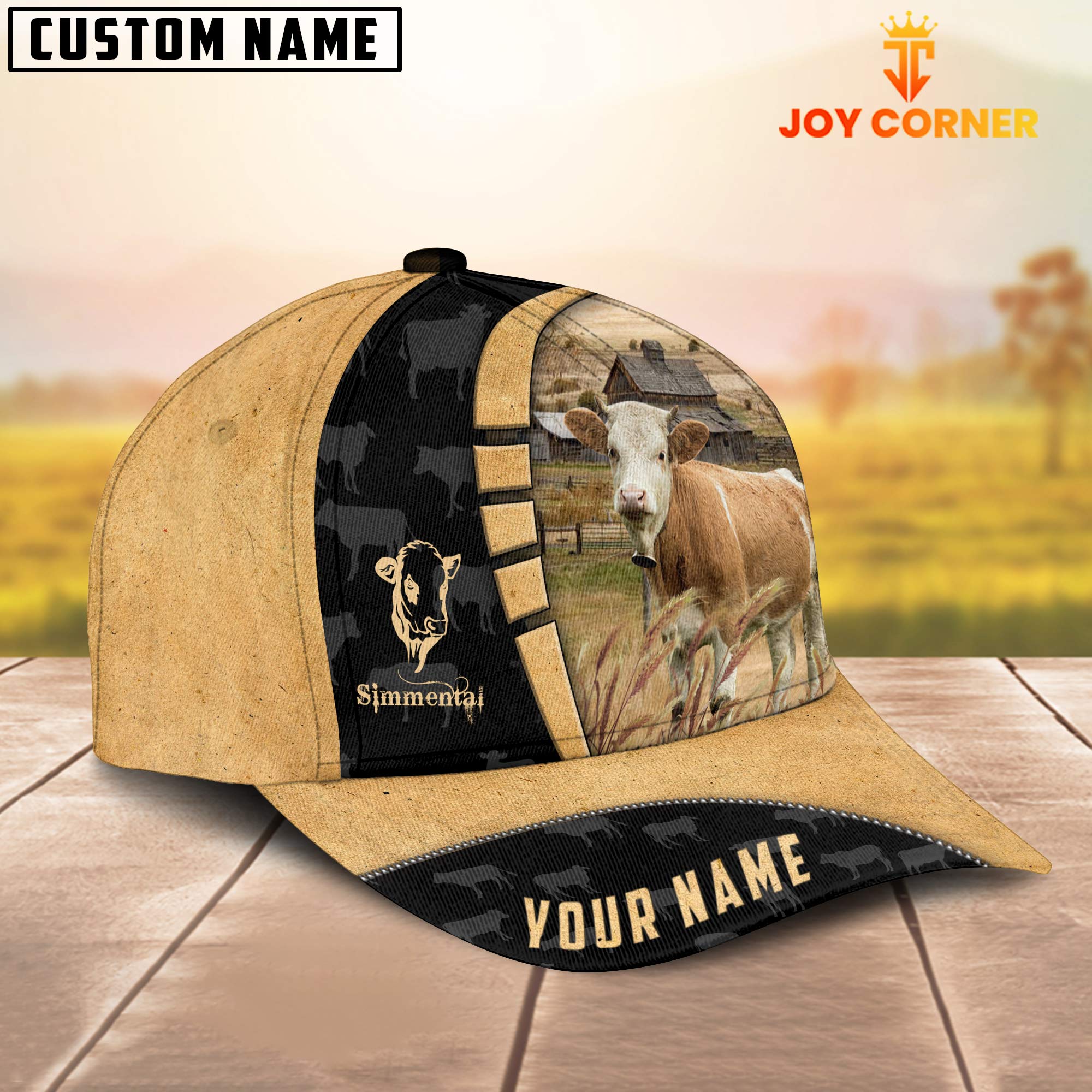 Custom Name Simmental Cattle 3D Cap TT2