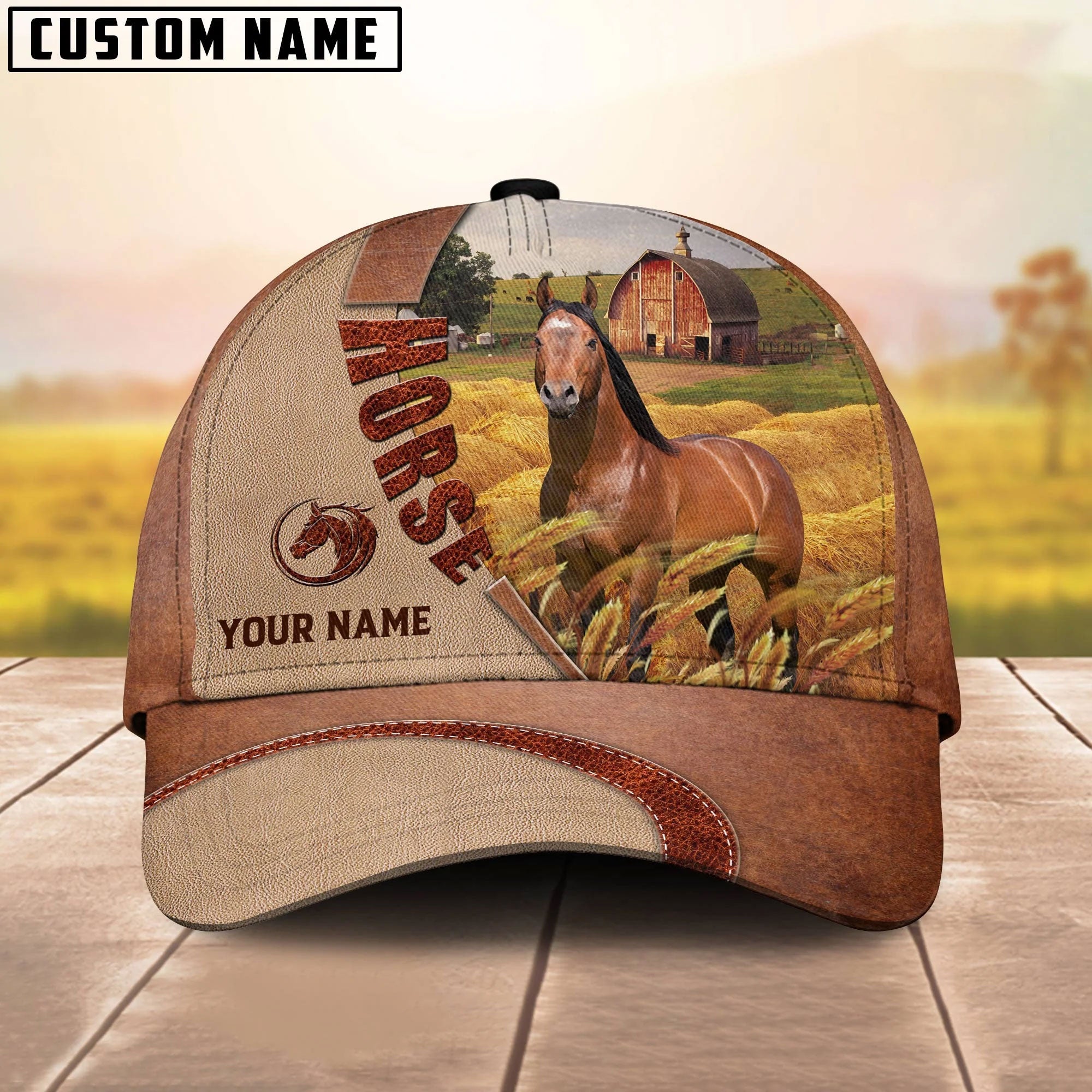 Personalized Name Horse Farm Barn Cap