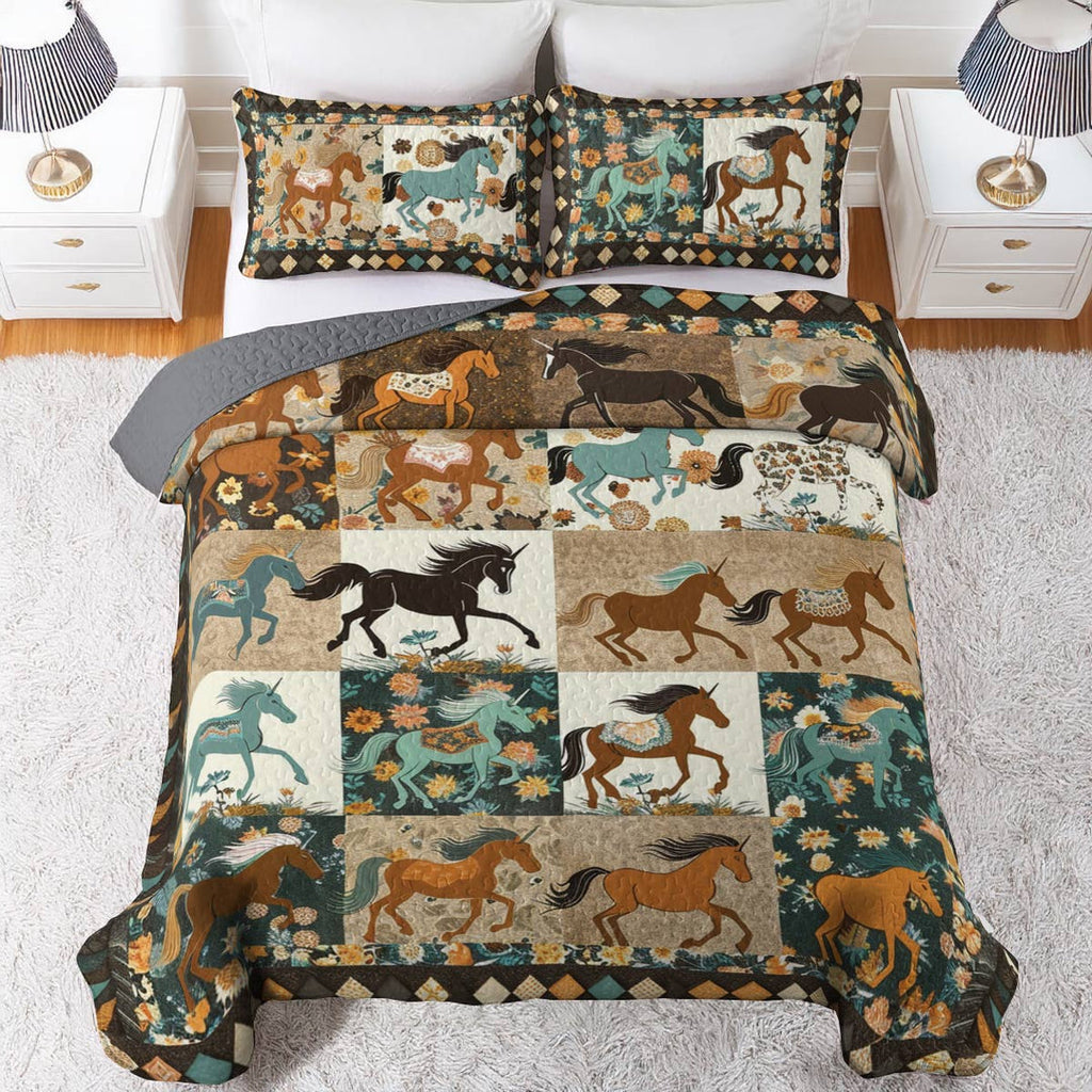 All Season Quilt 3-Piece Set Horse Heaven