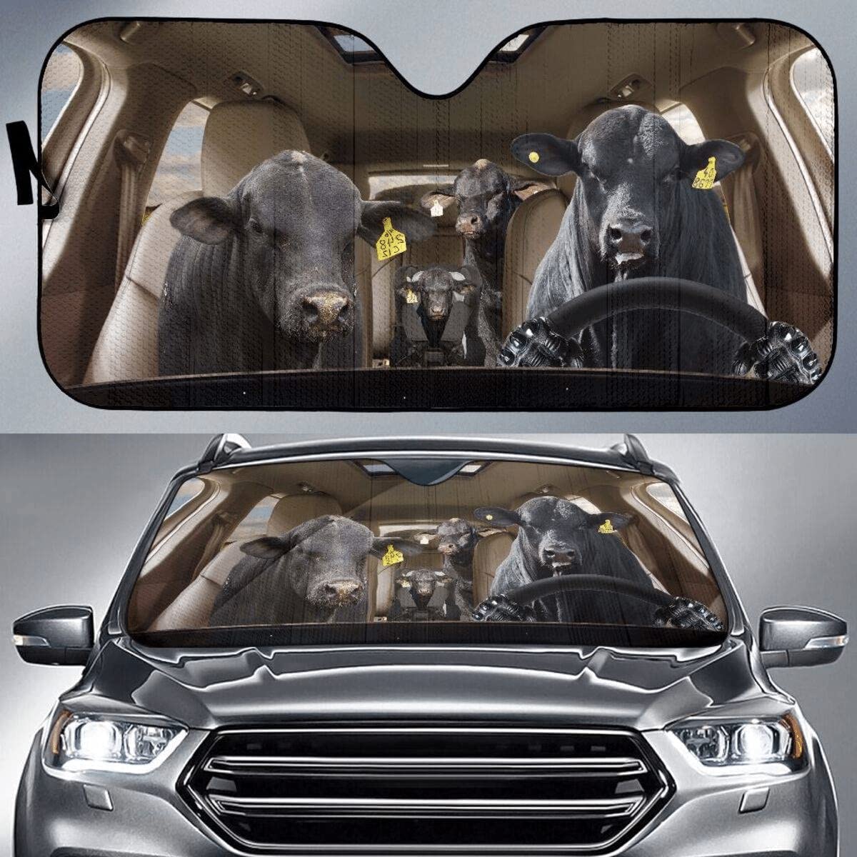 Brangus Family All Over Printed 3D Sun Shade