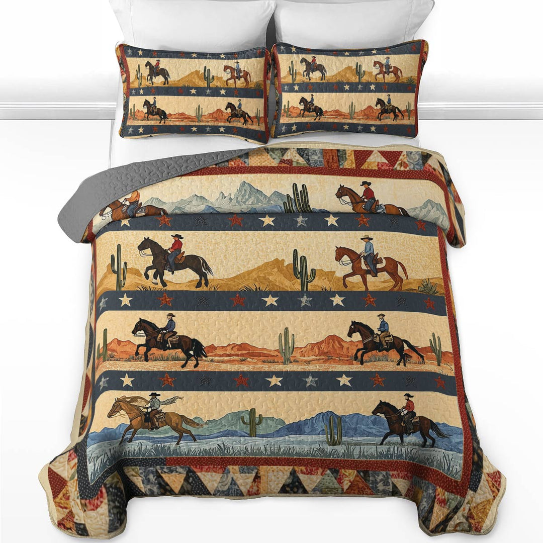 All Season Quilt 3-Piece Set - Cowboy's Journey