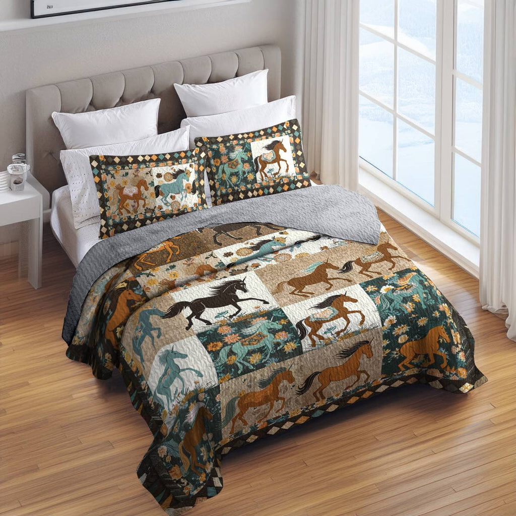 All Season Quilt 3-Piece Set Horse Heaven