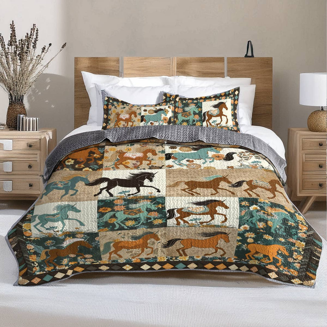 All Season Quilt 3-Piece Set Horse Heaven