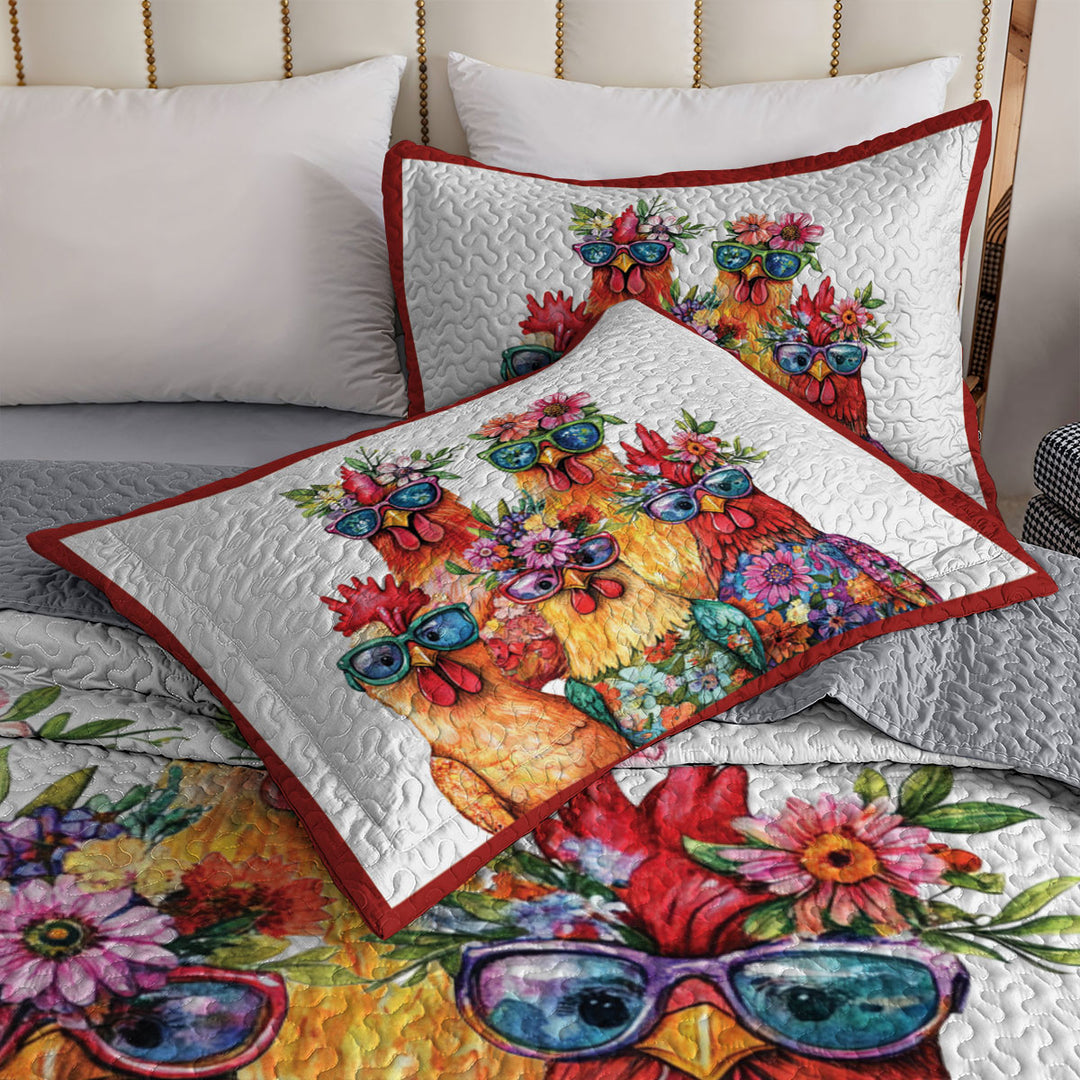 All Season Quilt 3-Piece Set Chicken Gang