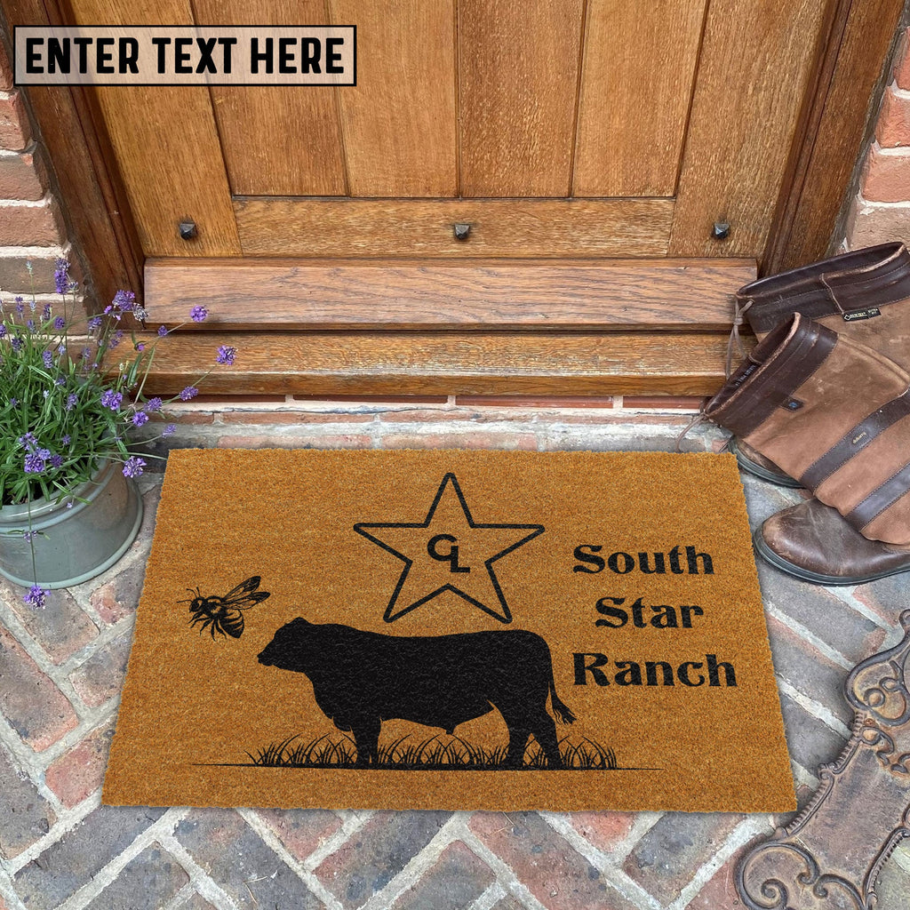Angus Custom South Star Ranch Coir Doormat