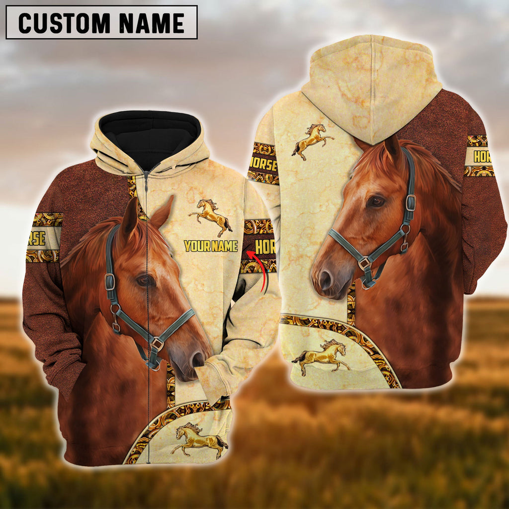 Custom Name Horse Lovers 3D Hoodie