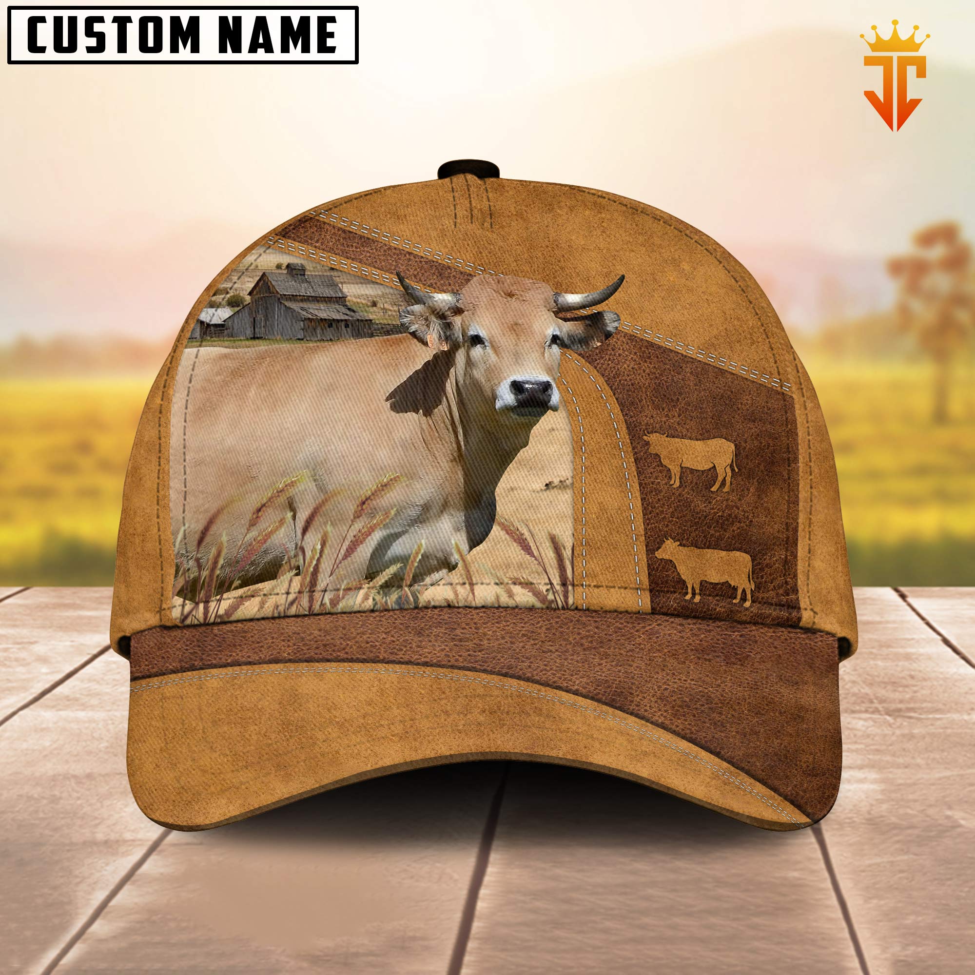 Custom Name Aubrac Cattle Cap