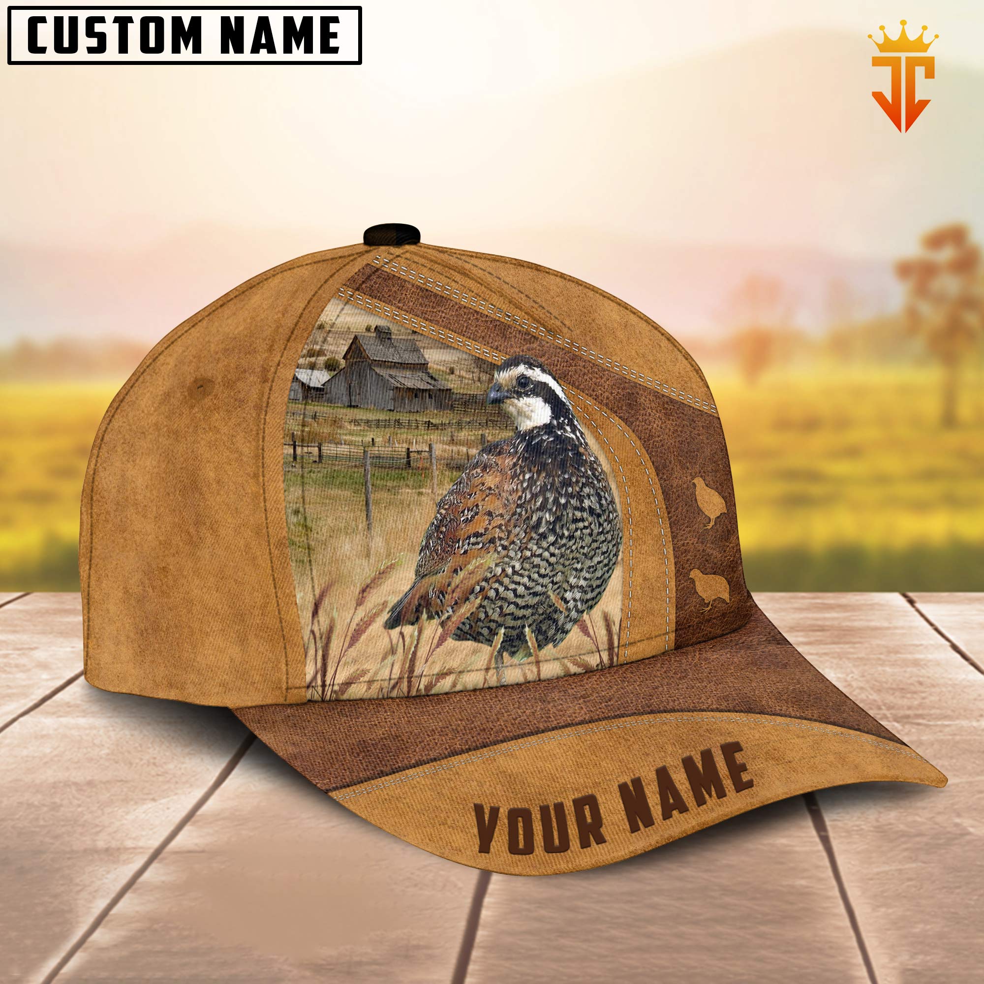 Custom Name Bob White Quail Cattle Cap