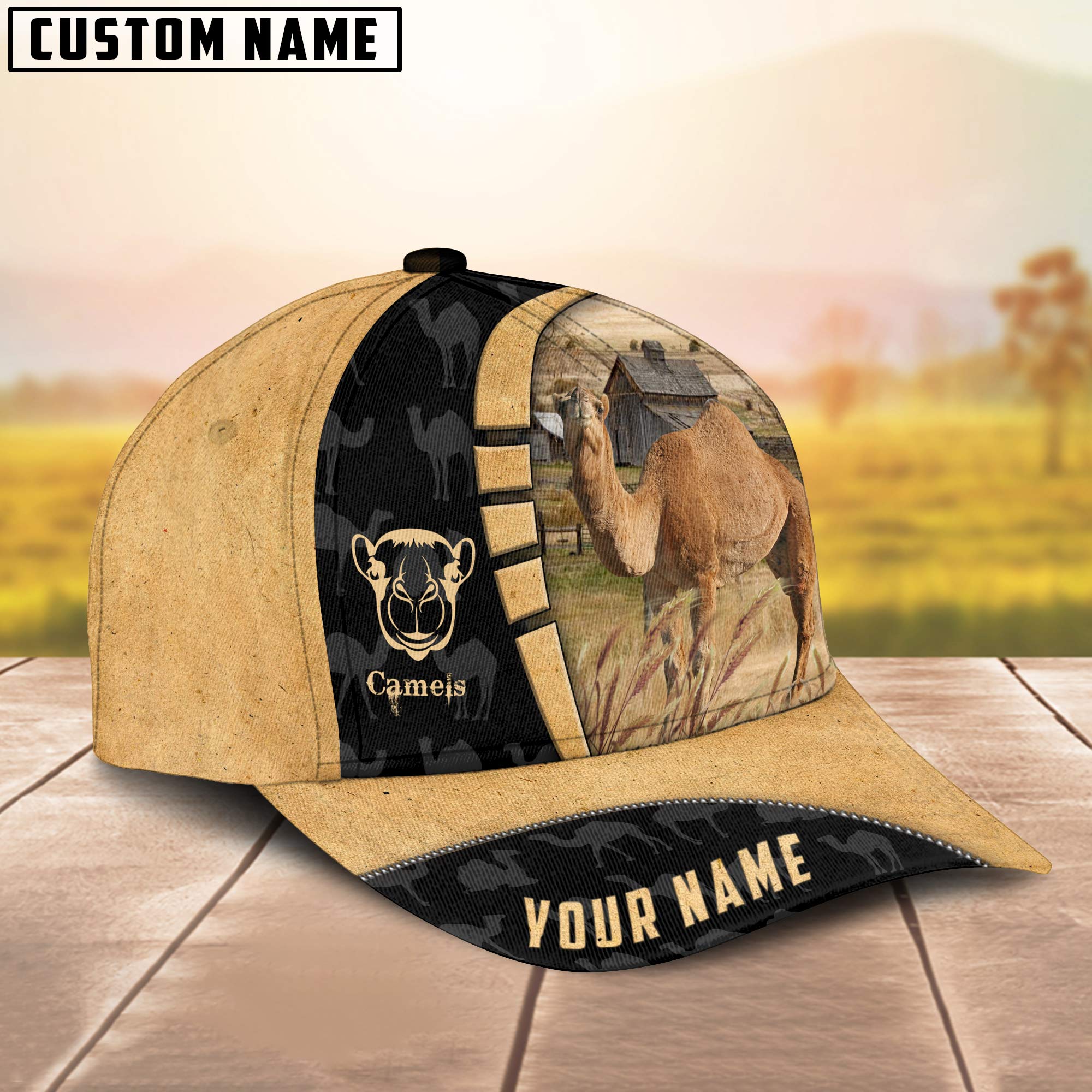 Custom Name Camels Cattle Farmhouse Field Cap TT24