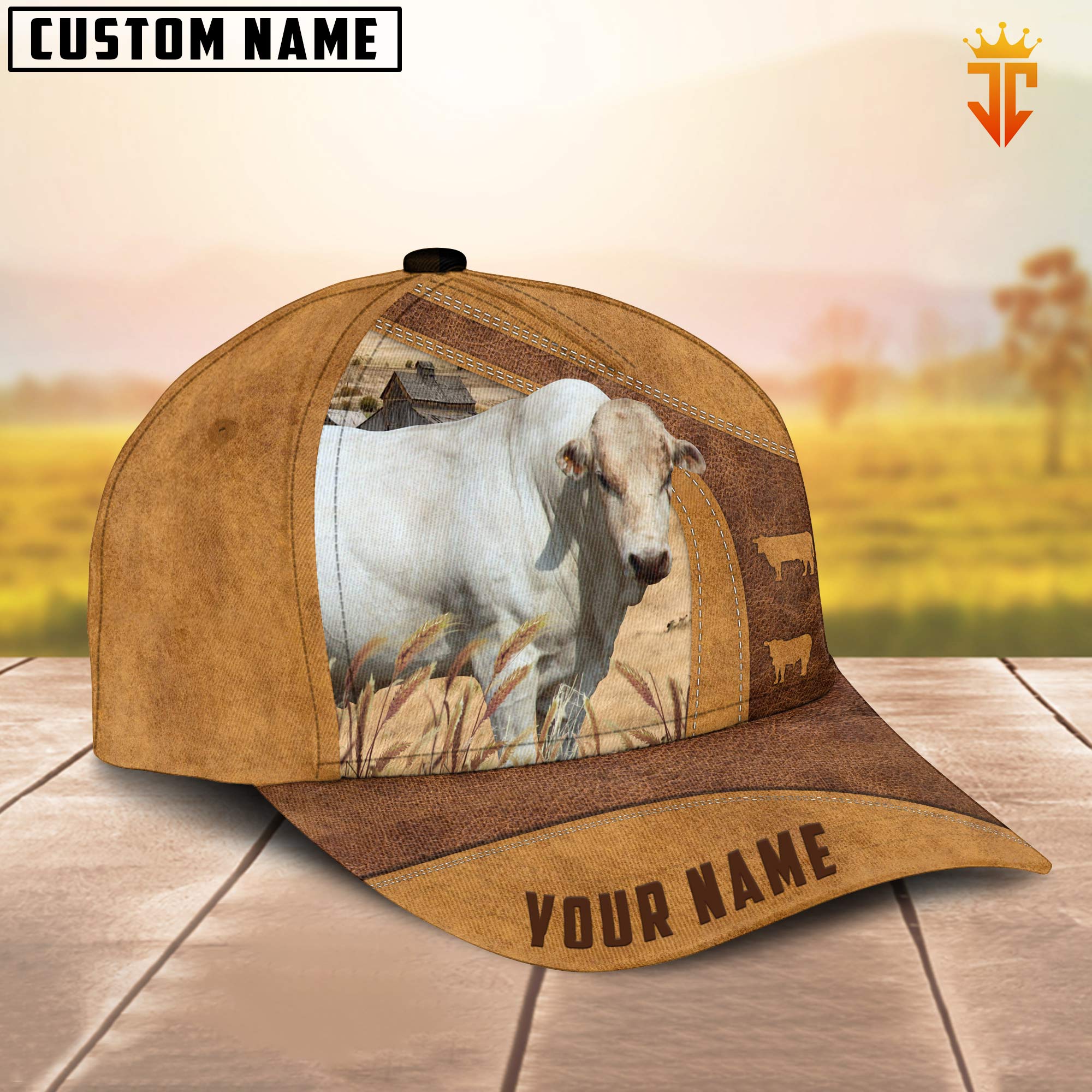 Custom Name Chianina Cattle Cap