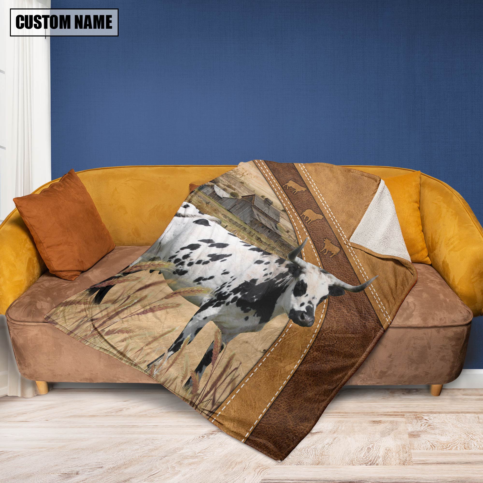 Personalized Name Corriente Brownie Background Blanket