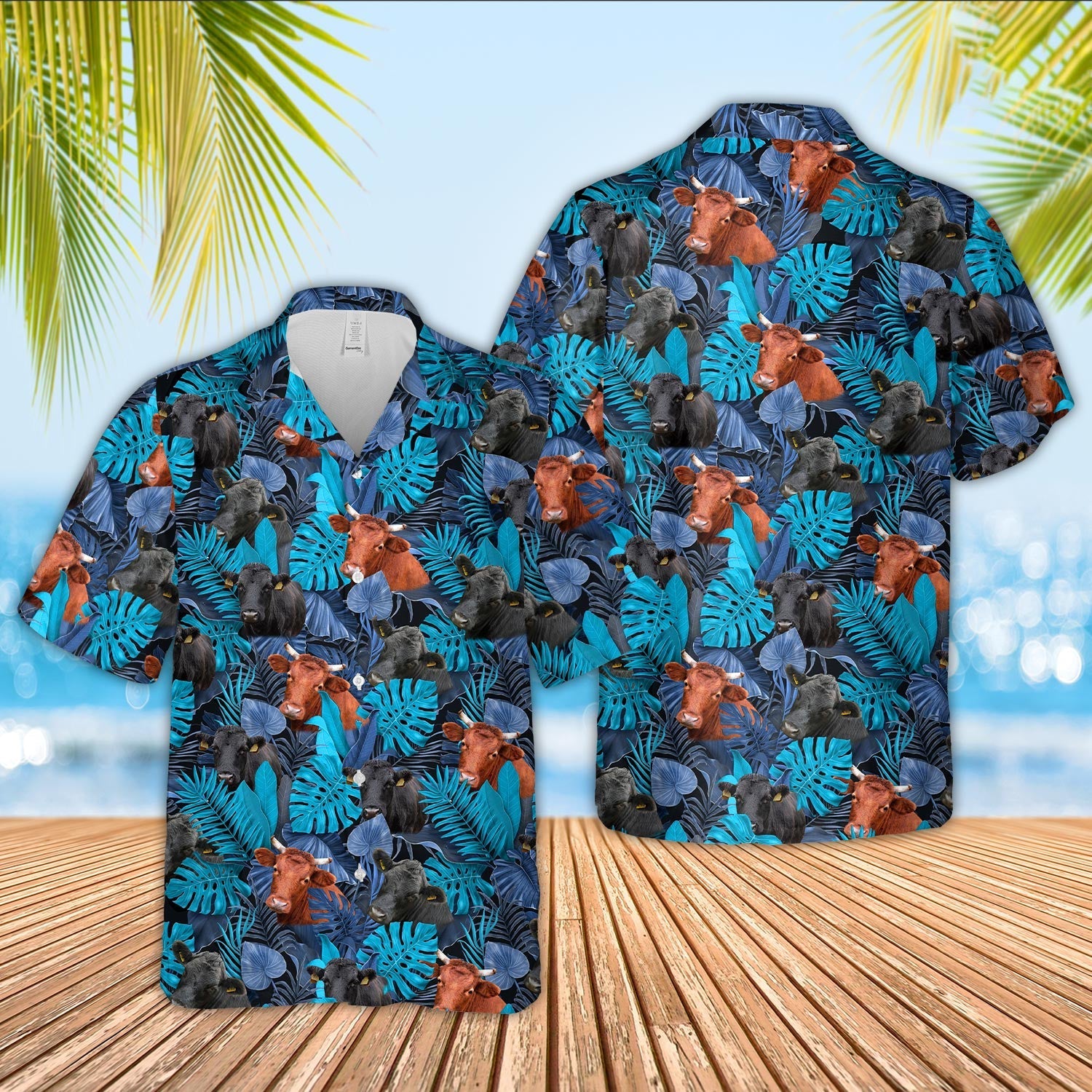 Dexter Leaf Pattern Hawaiian Shirt