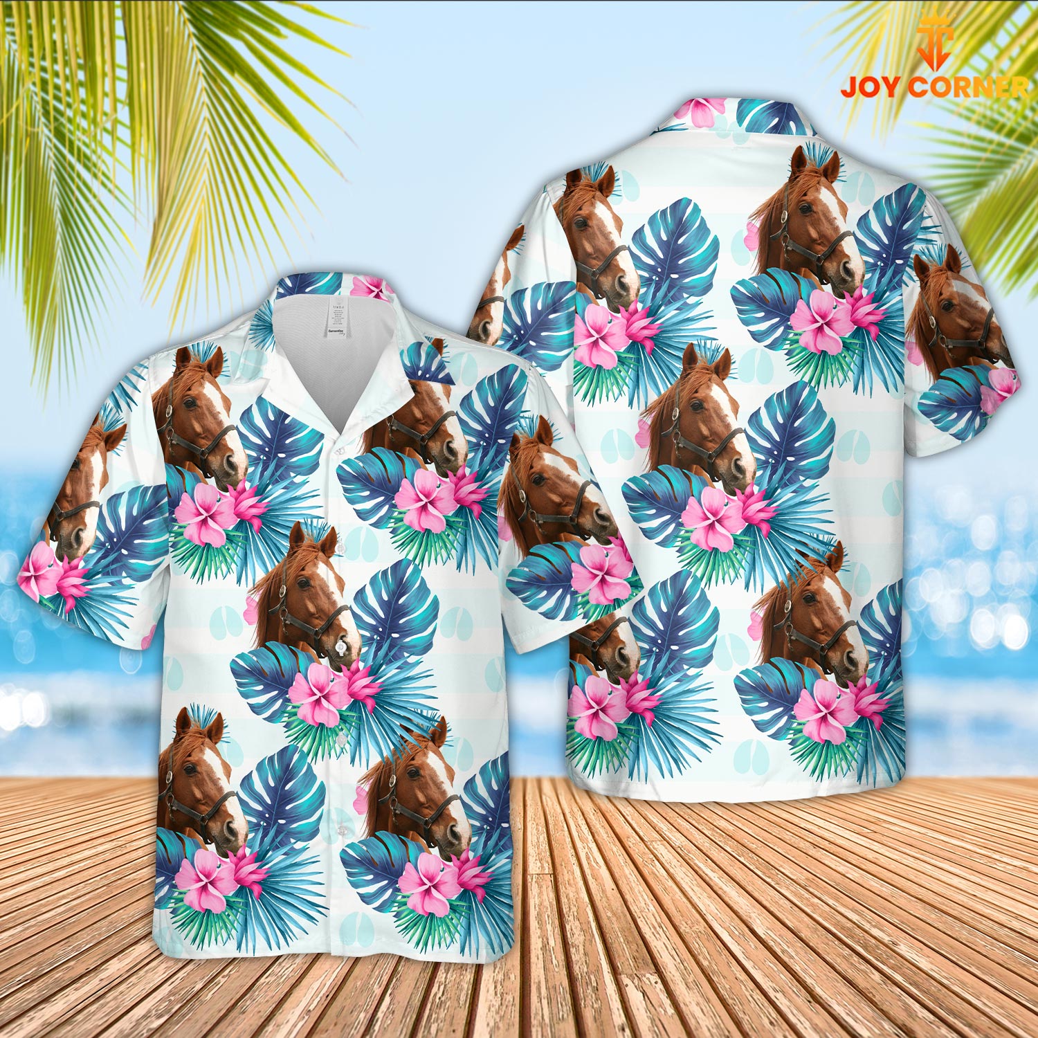 Horse Foot Sign Pattern 3D Hawaiian Shirt