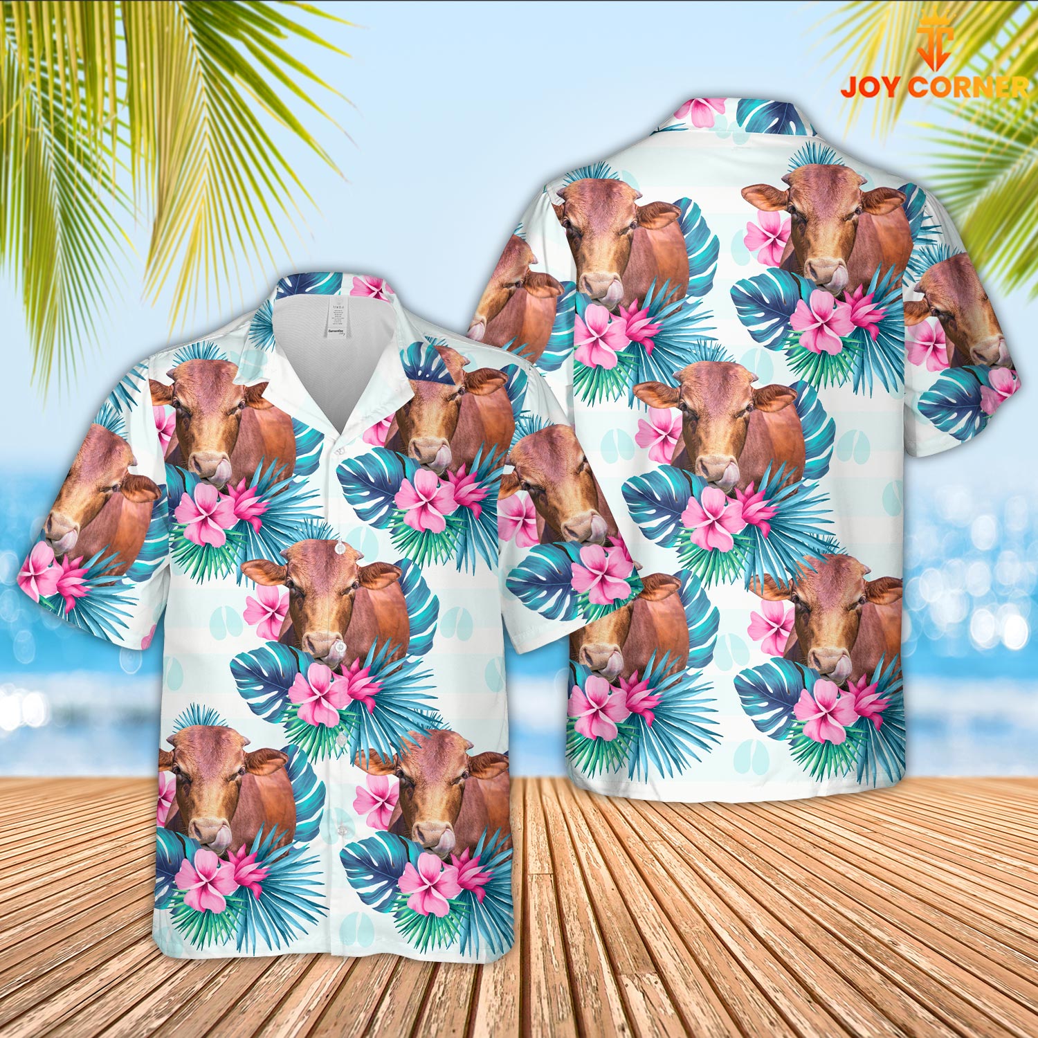 Beefmaster Foot Sign Pattern 3D Hawaiian Shirt