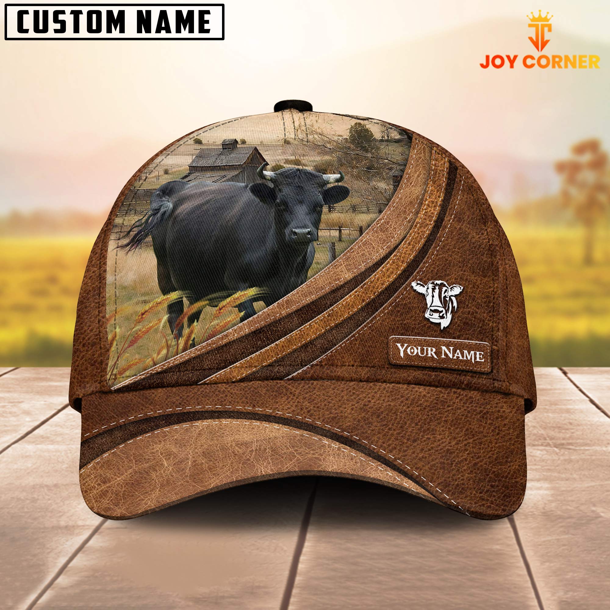 Custom Name Dexter Leather Pattern Classic Cap