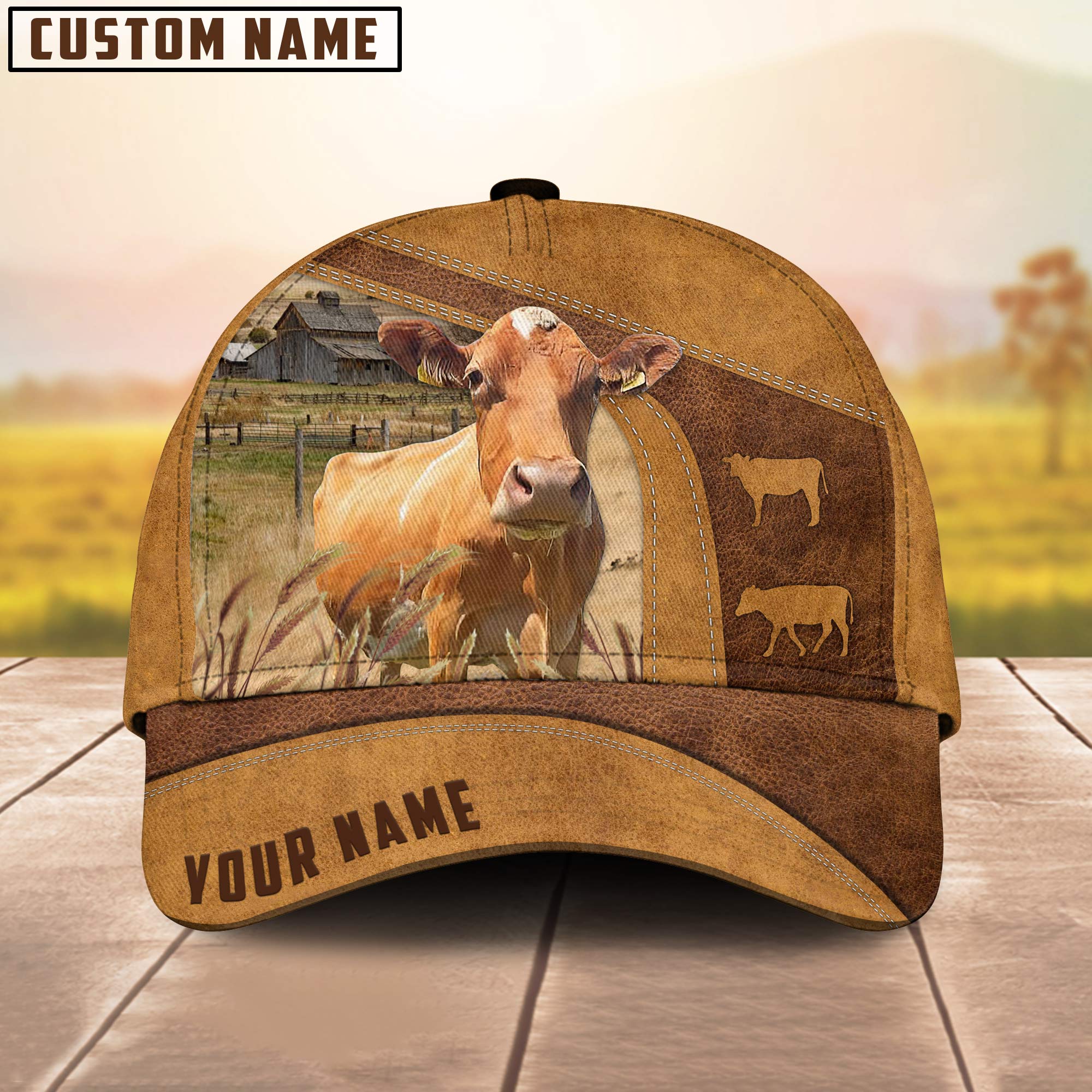 Custom Name Guernsey Cattle Cap