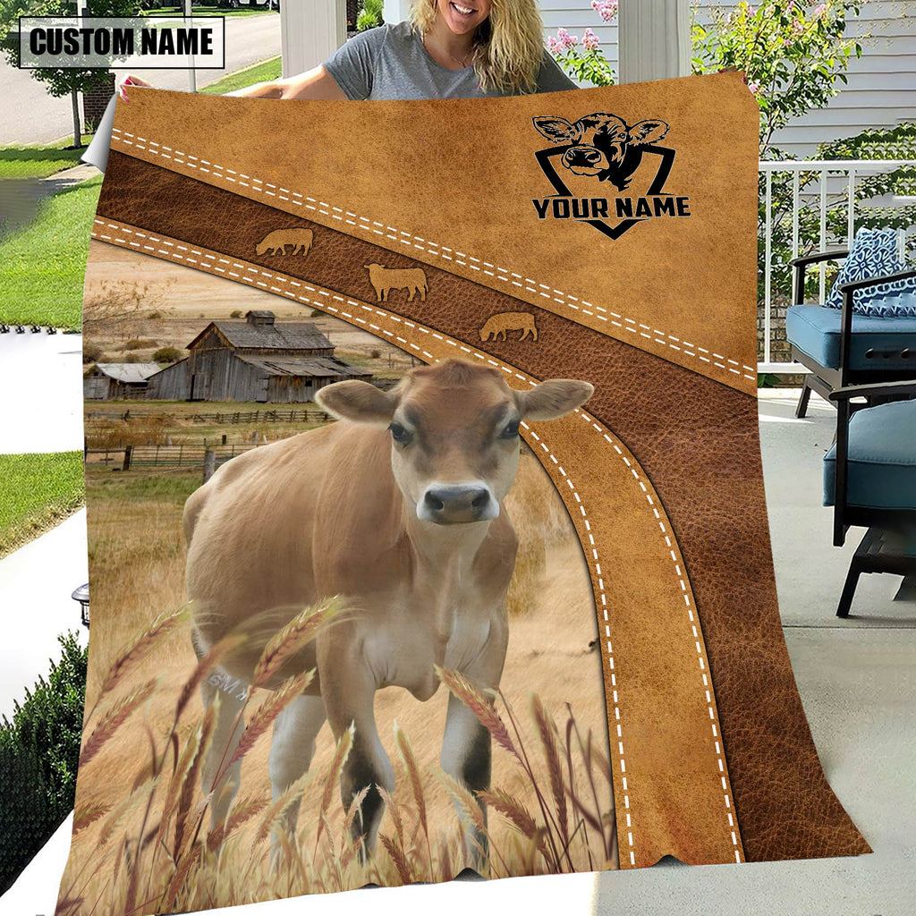 Personalized Name Jersey Brownie Background Blanket