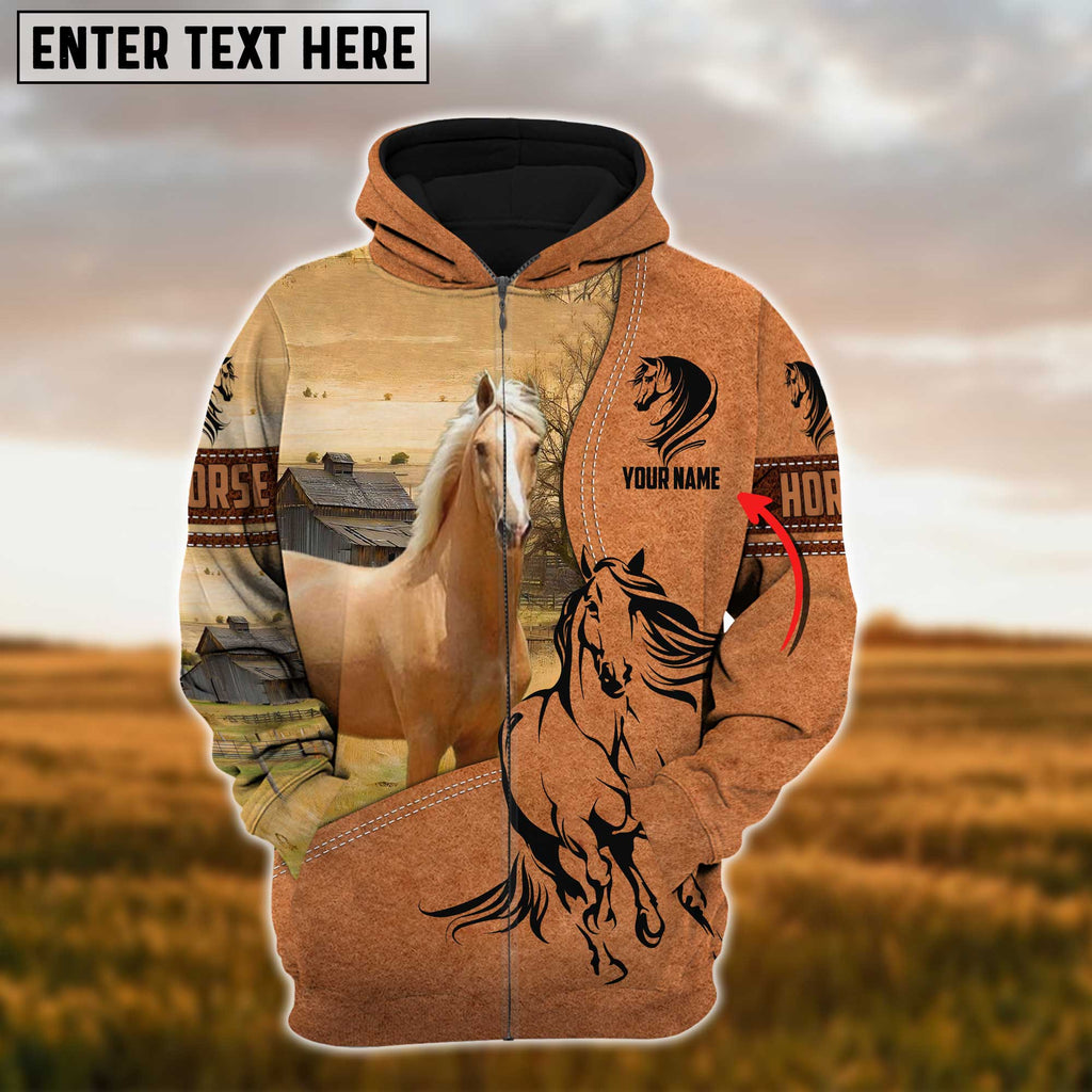 Custom Name Farm Horse Lovers 3D Printed Hoodie