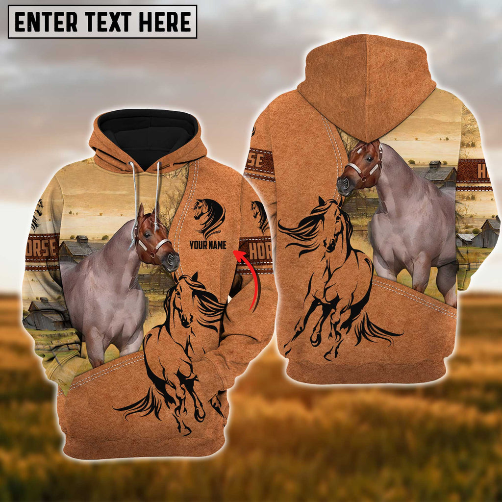 Custom Name Farm Horse Lovers 3D Printed Hoodie