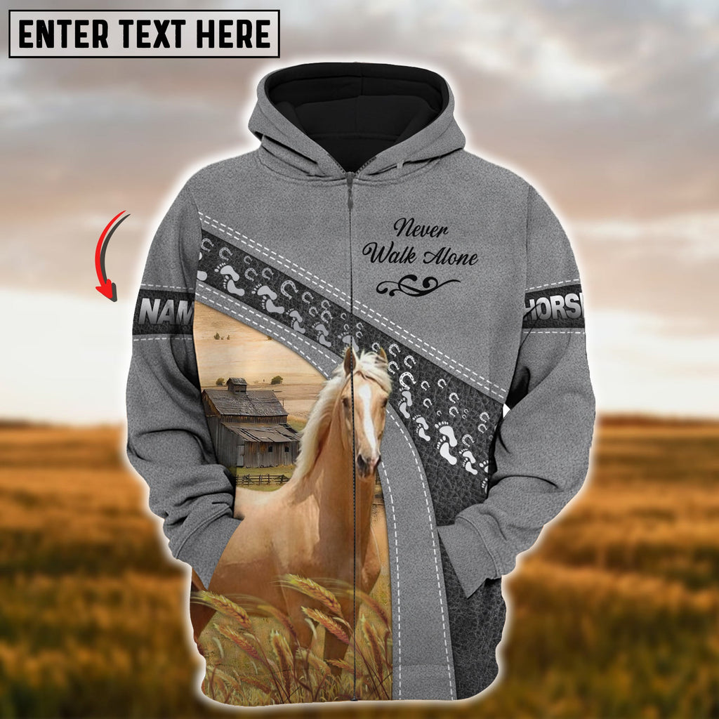 Custom Name Farm Horse Lovers 3D Printed Hoodie