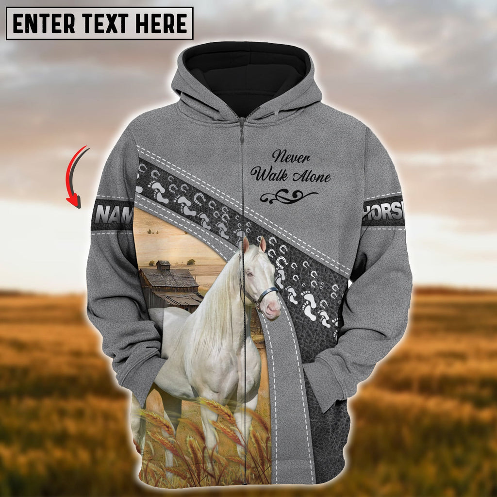 Custom Name Farm Horse Lovers 3D Printed Hoodie