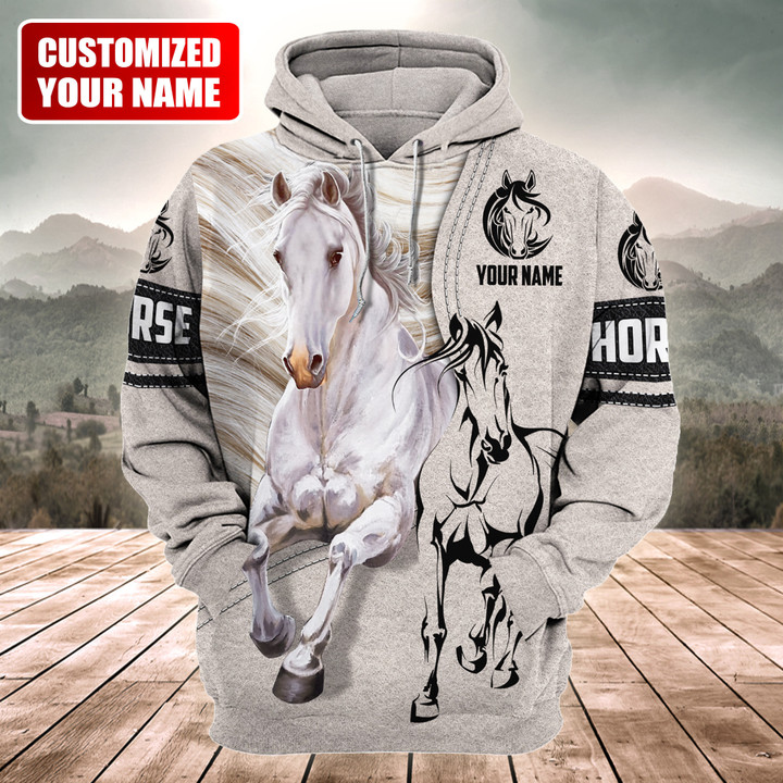 Custom Name Horse Lovers 3D Hoodie