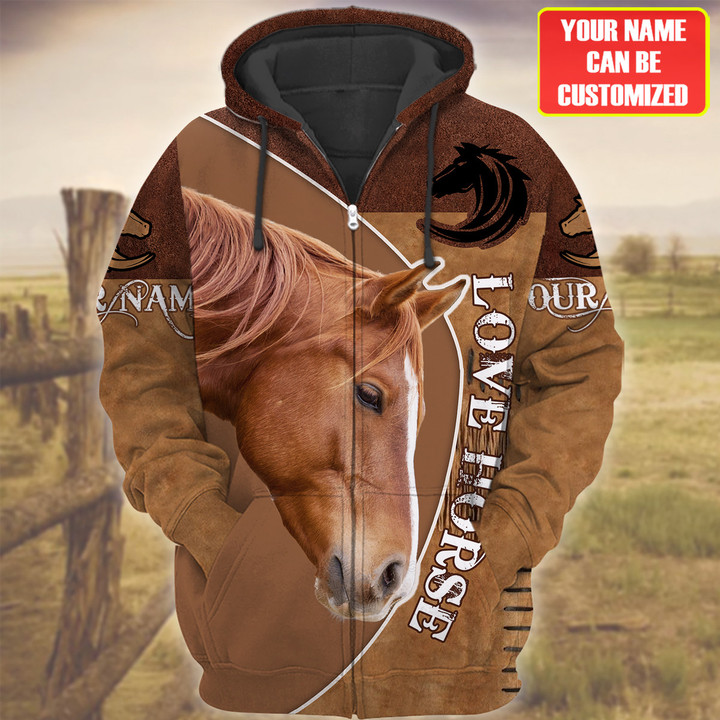 Custom Name Horse Lovers 3D Hoodie