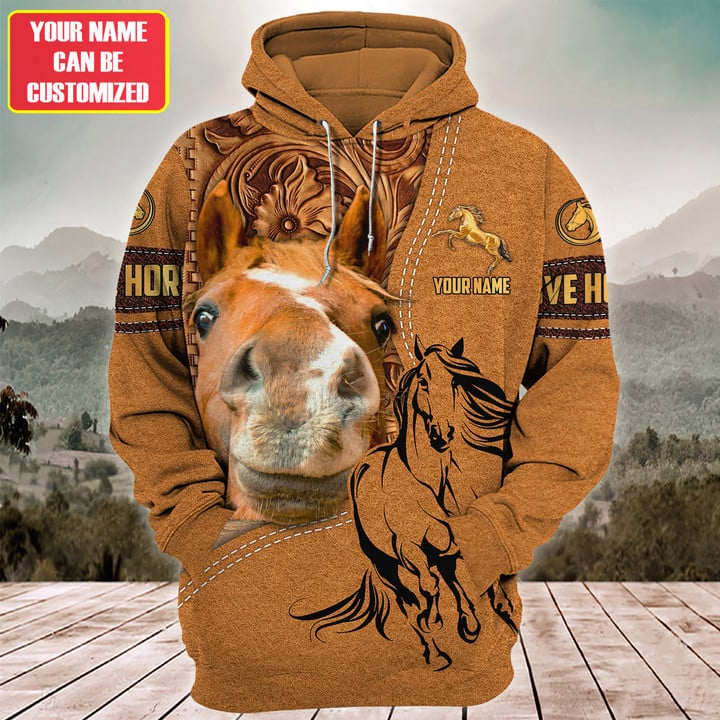 Custom Name Horse Lovers 3D Hoodie