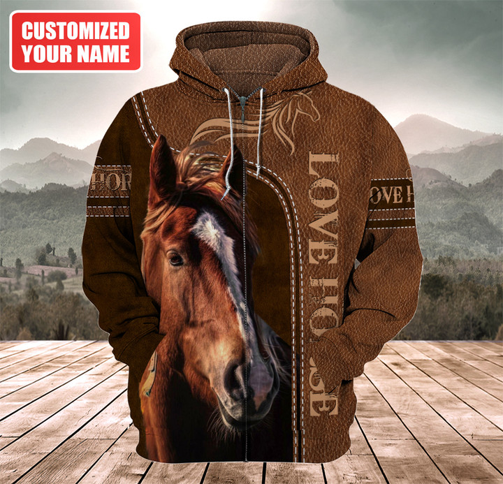 Custom Name Horse Lovers 3D Hoodie