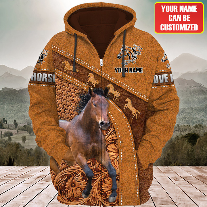 Custom Name Horse Lovers 3D Hoodie