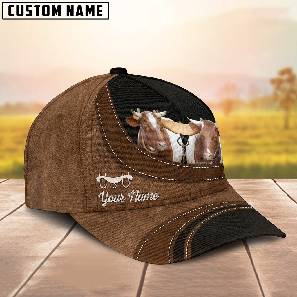 Oxen Cattle Happiness Customized Name Cap