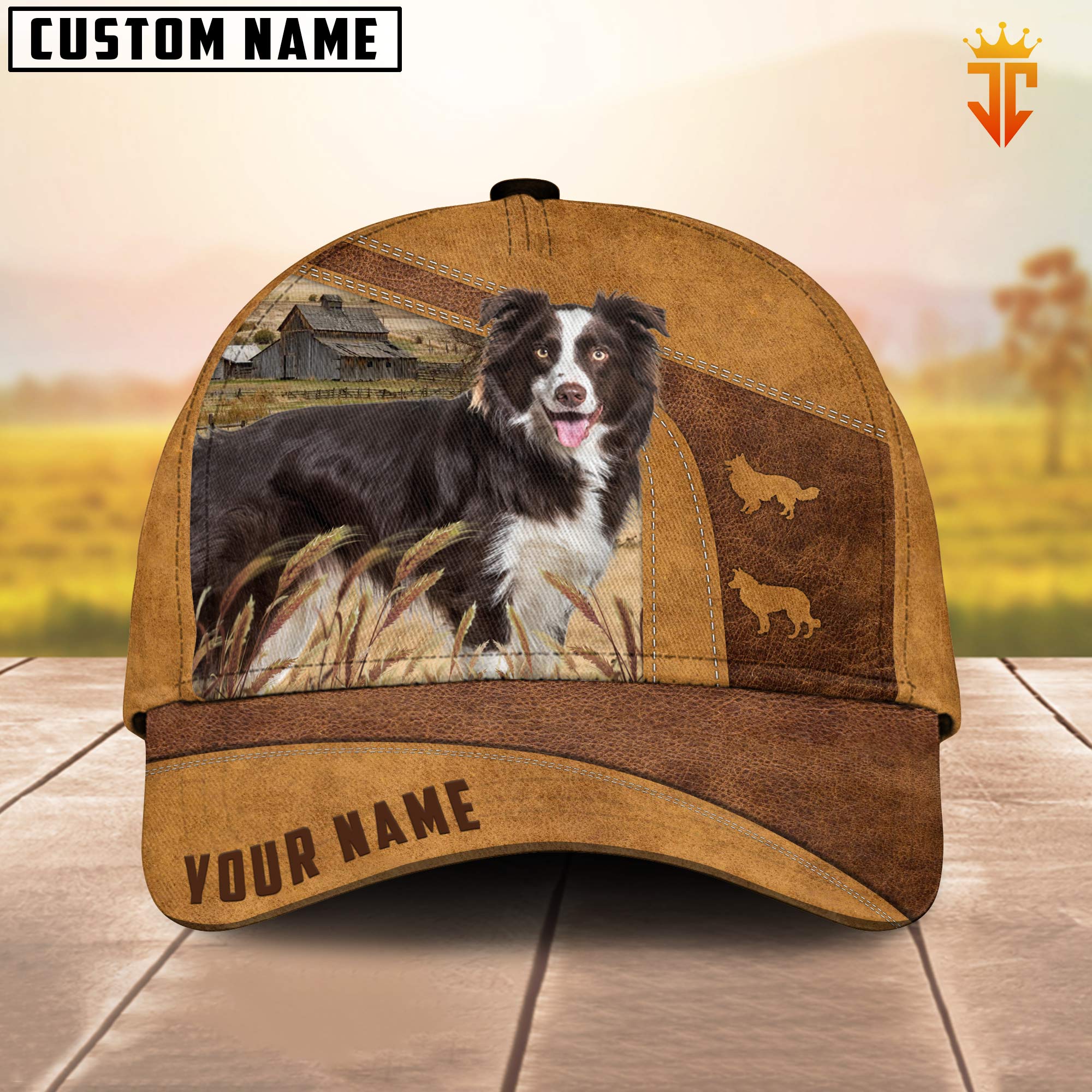 Custom Name Border Collie Cap