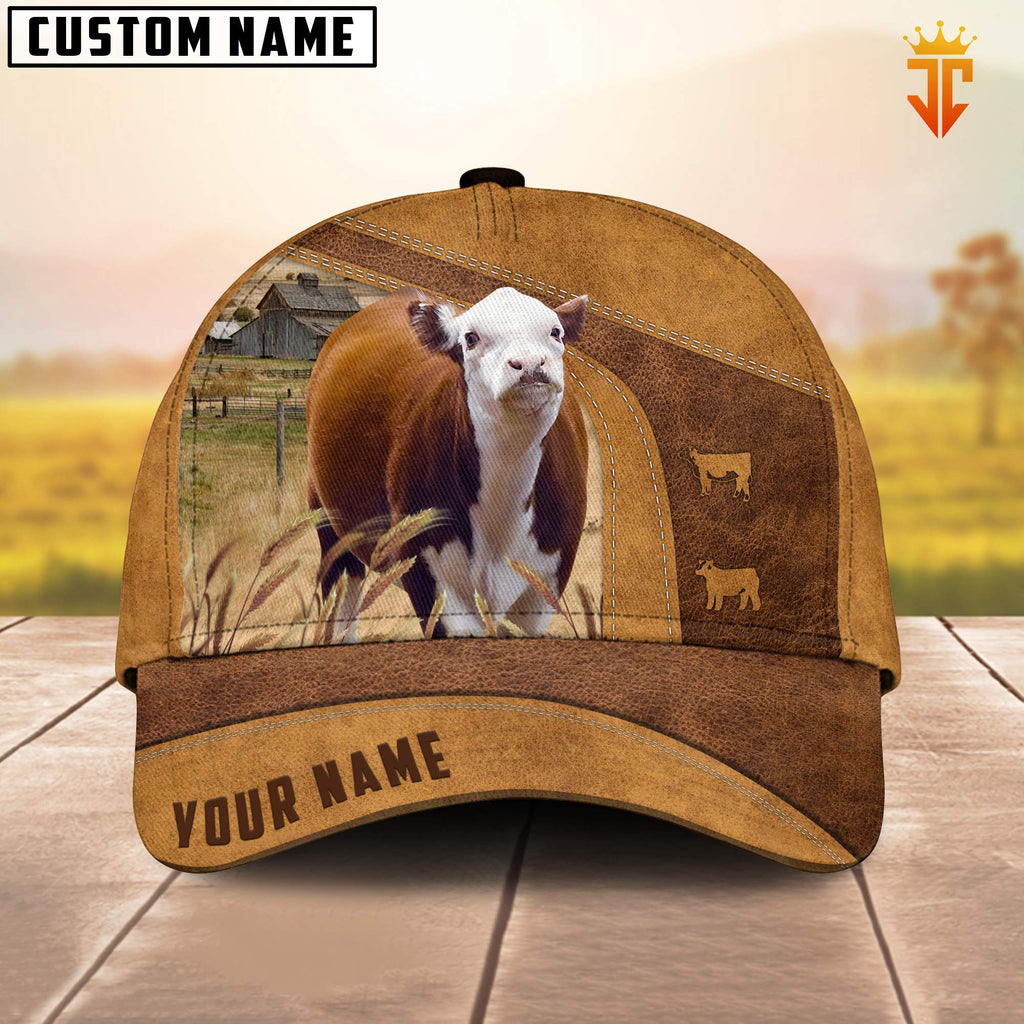 Custom Name Mini Hereford Cattle Cap