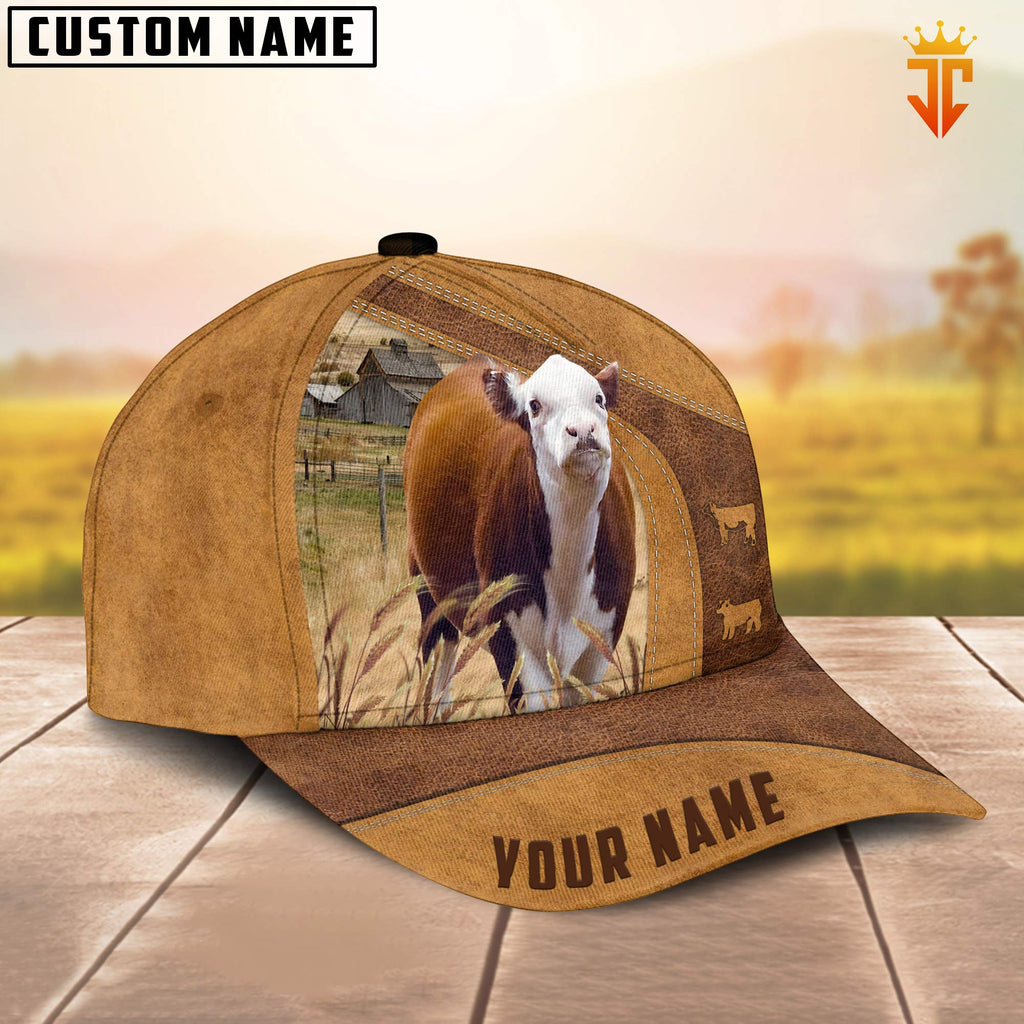 Custom Name Mini Hereford Cattle Cap