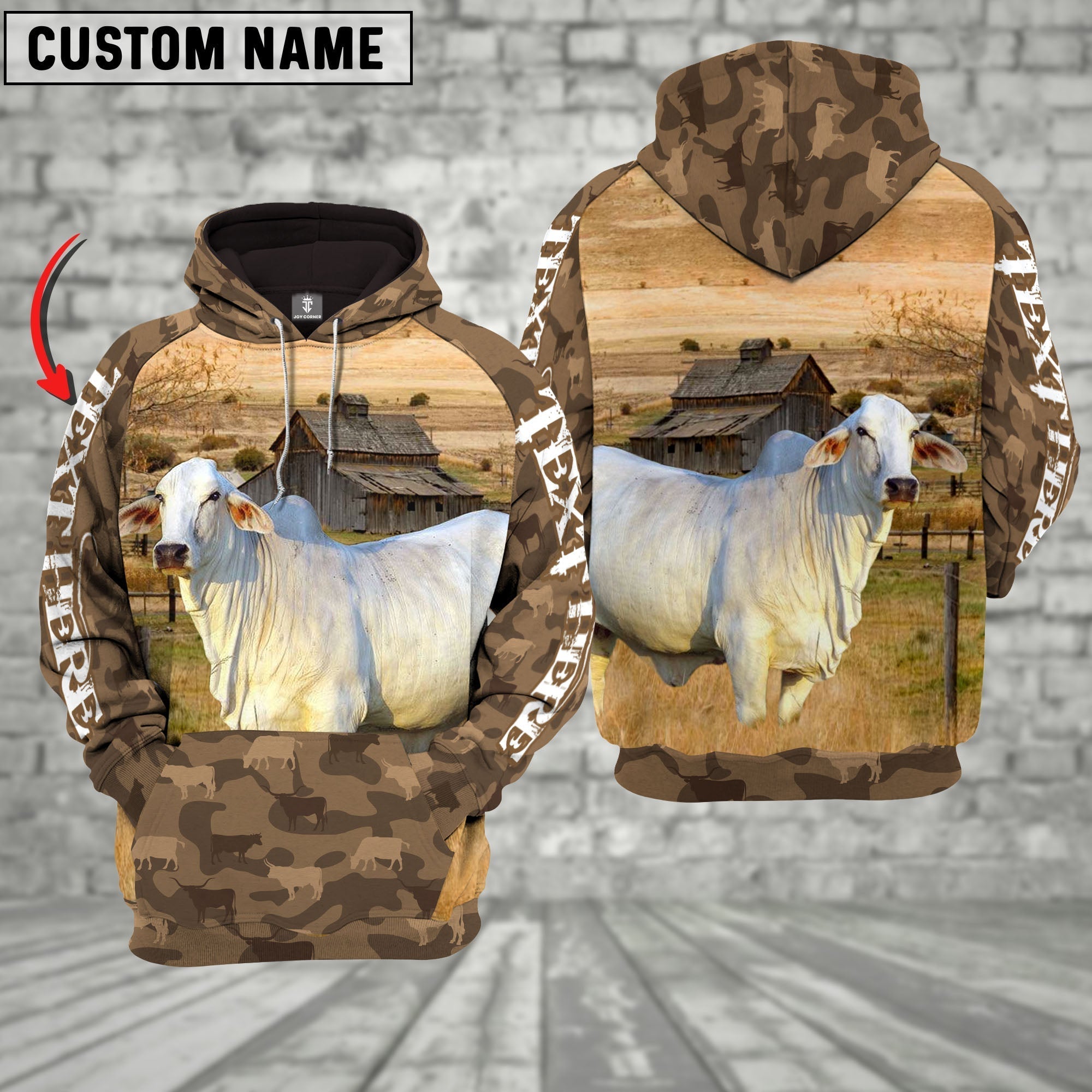 Brahman Cattle Farming Personalized 3D Hoodie