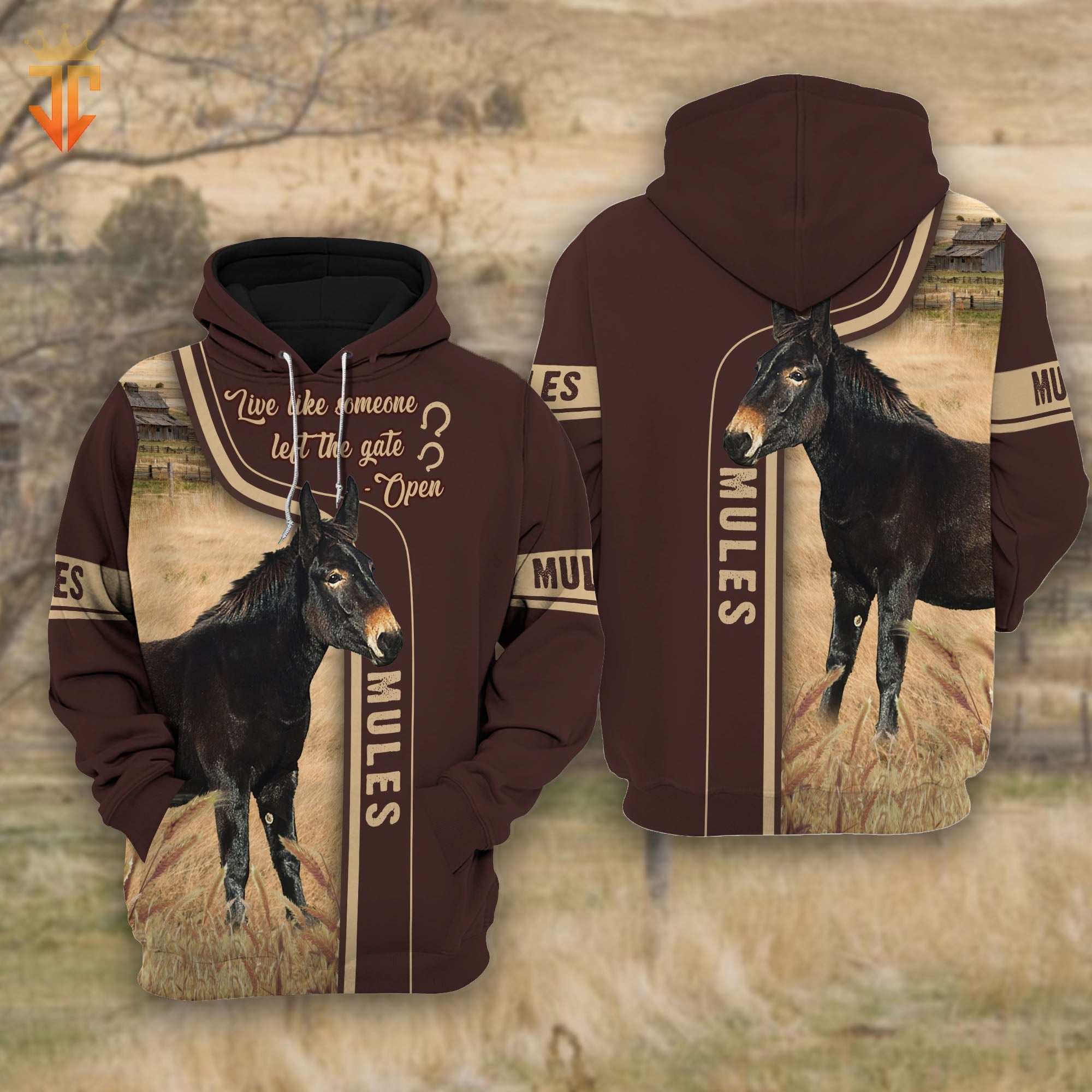 Mules Live Like Someone Left The Gate Open Hoodie For Kids