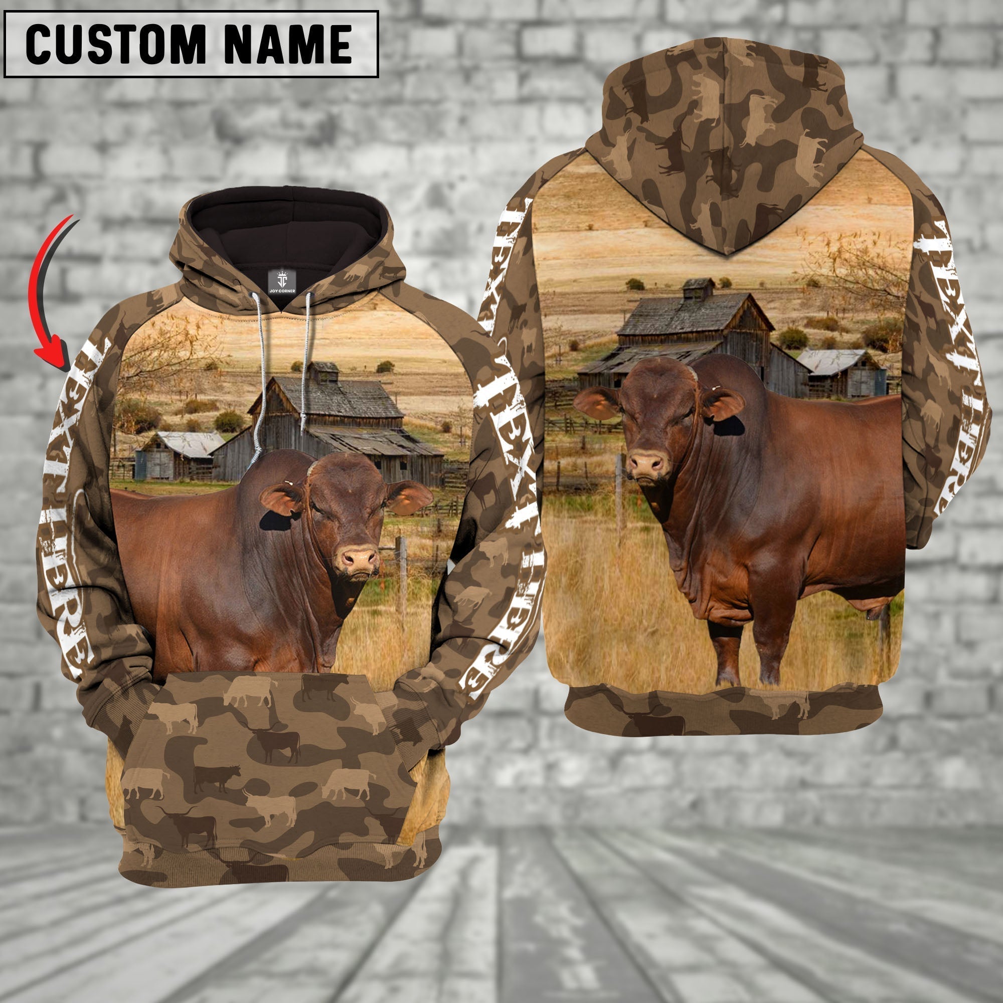 Beefmaster Cattle Farming Personalized 3D Hoodie