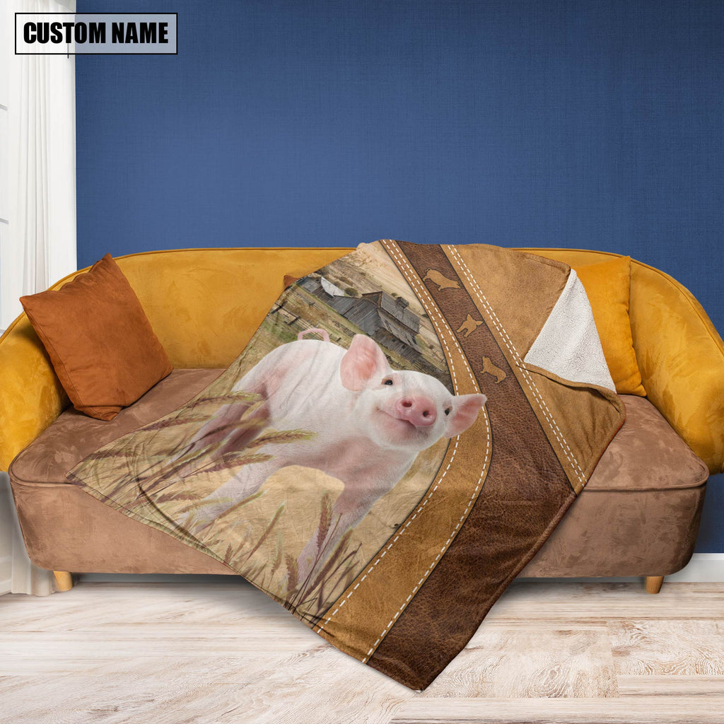 Pig Brownie Custom Name Blanket Collection