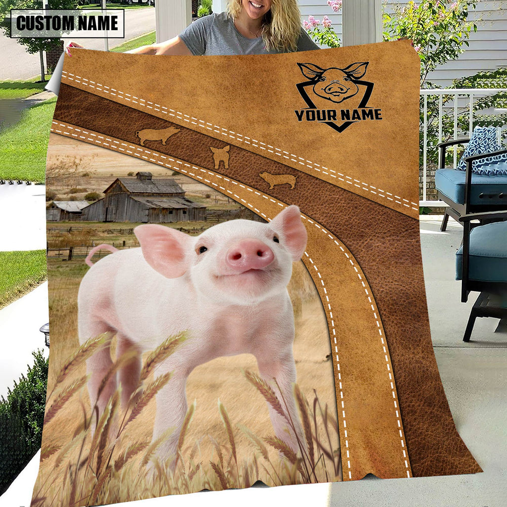 Pig Brownie Custom Name Blanket Collection
