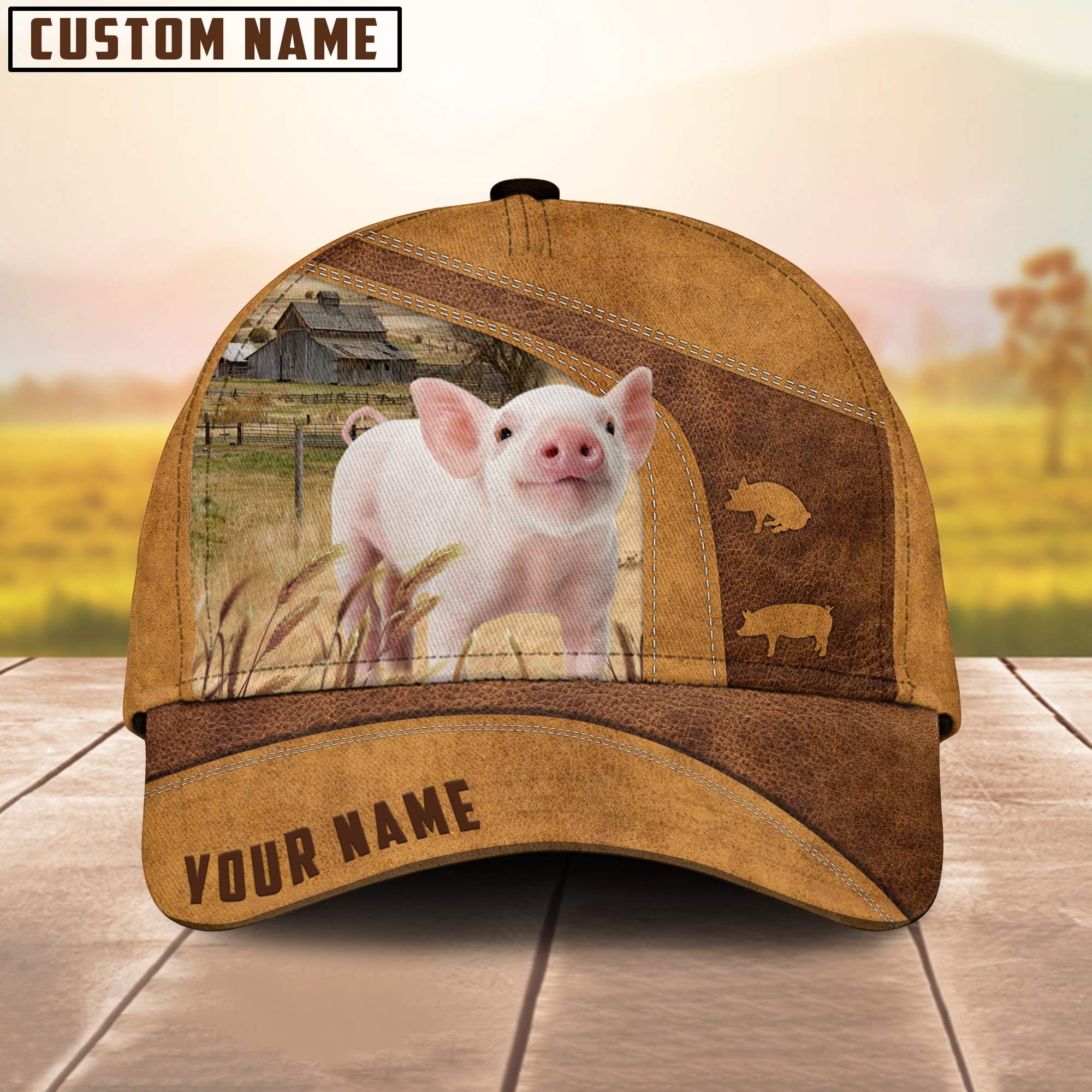 Custom Name Pig Cap